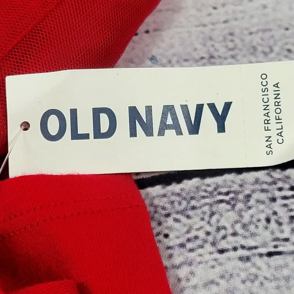 Old Navy Red Long Sleeve Tutu Onesie‎ Dress Size 6-12 Months New with Tags!!!